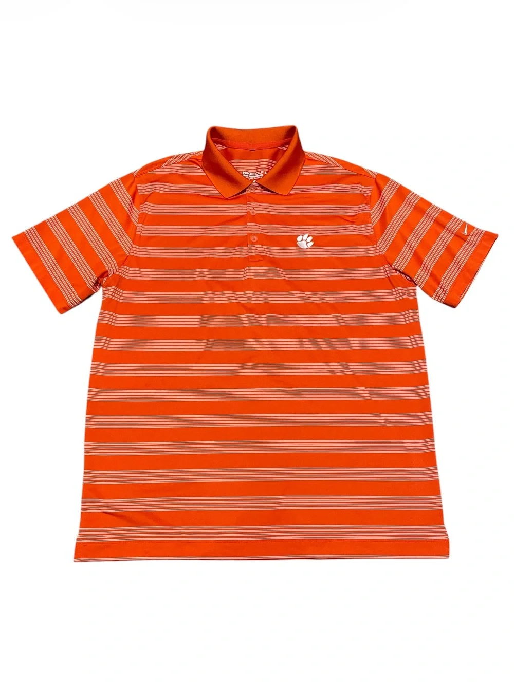 Men's Nike Clemson Tour Performance Premium Golf Polo Orange Size Large